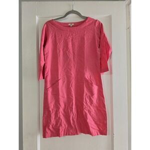 AND Women Pink Linen Blend Shift‎ Dress size 8